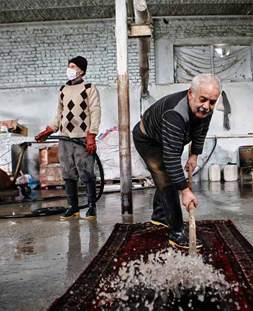 شستشوی سنتی قالی در قالیشویی آنلاین کرج  