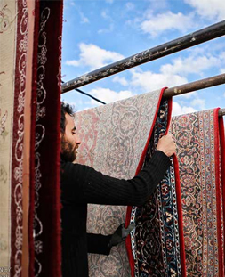 خشک کردن قالی در قالیشویی آنلاین کرج  